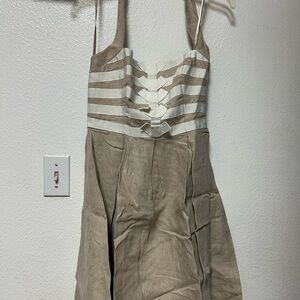 Jessica Simpson Beige and White Dress